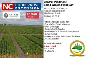Cover photo for Central Piedmont Small Grains Field Day