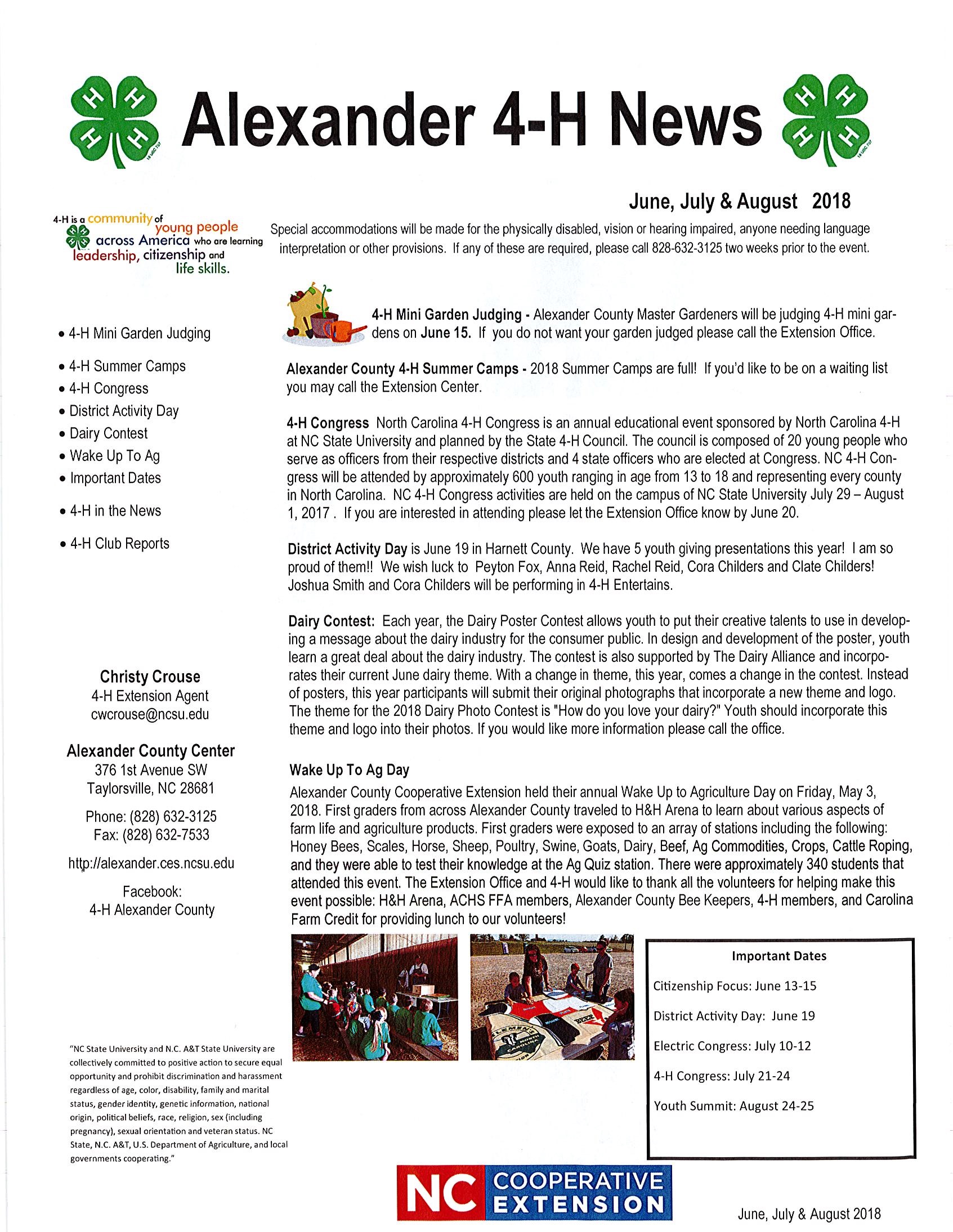 Newsletter page 1 image