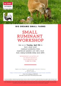 Cover photo for Big Dreams, Small Farms- Small Ruminant Workshop