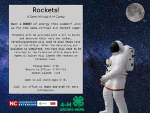 Cover photo for 4-H Virtual Rocket Camp