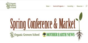 Banner for 2022 Organic Growers School Spring Conference