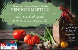 image of Alexander County Farmers Market Vendor Meeting flyer