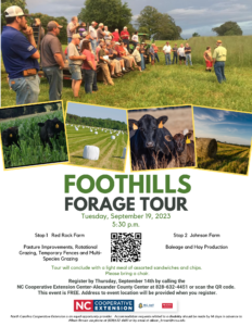 flyer for forage tour
